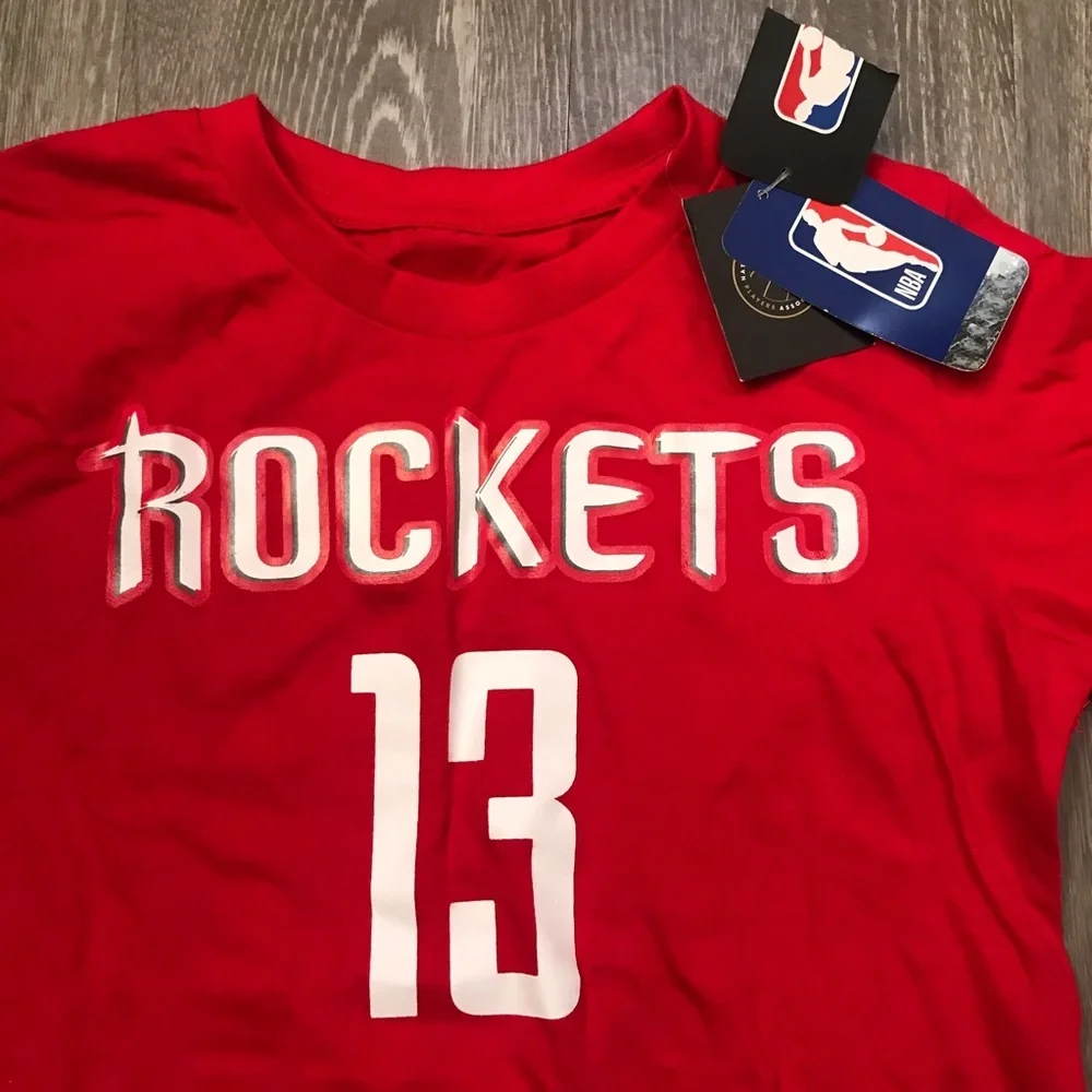 Houston Rockets James Harden NBA Jersey Style T-Shirt Boy’s Size M‎ 10/12 NWT​